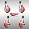 Service Caster 5 Inch 316SS Red Poly Swivel 1-7/8 Inch Expanding Stem Caster Brake SCC, 2PK SS316EX20S514-PPUB-RED-2-TLB-2-178 - alternate 4